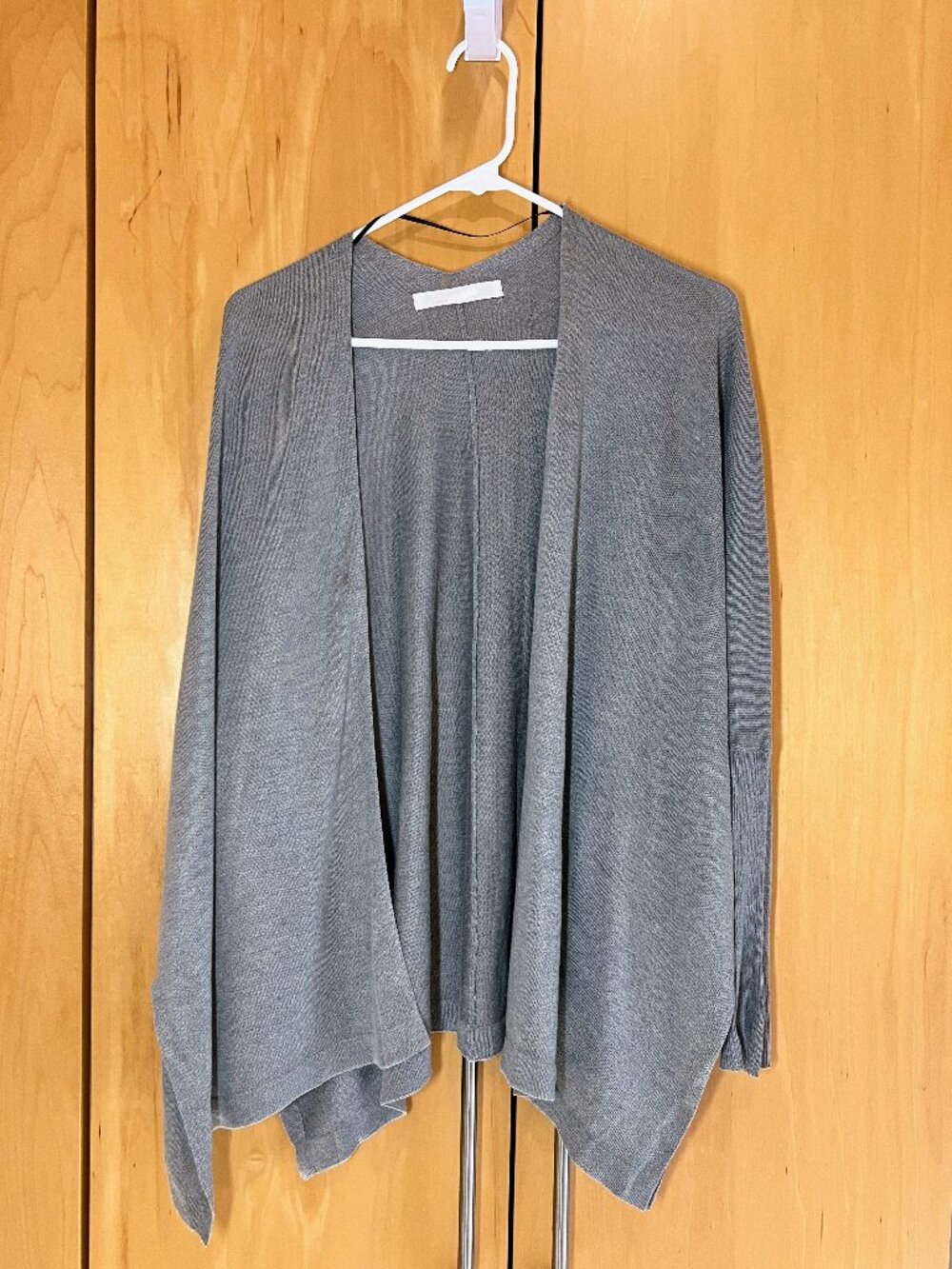 Double Zero cardigan/shawl combo, size Large, beautiful gray/green color
